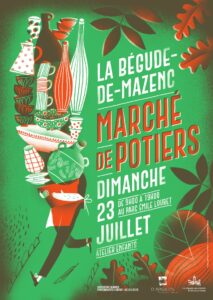 Marché des potiers la Begude de Mazenc (Drome) 23 Juillet 2023